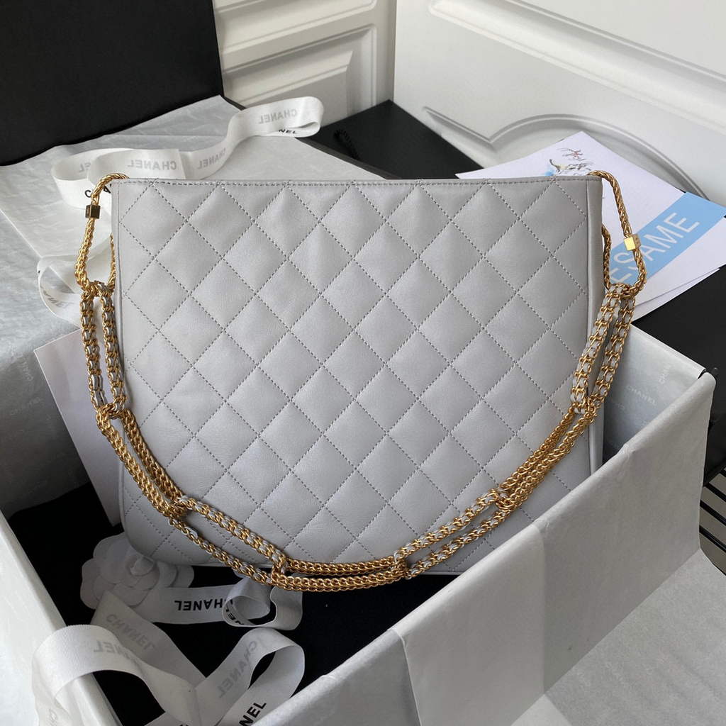 Chanel AS2977 Small Box Bag Shoulder bag Gray | chanel as2977 small box bag shoulder bag 21