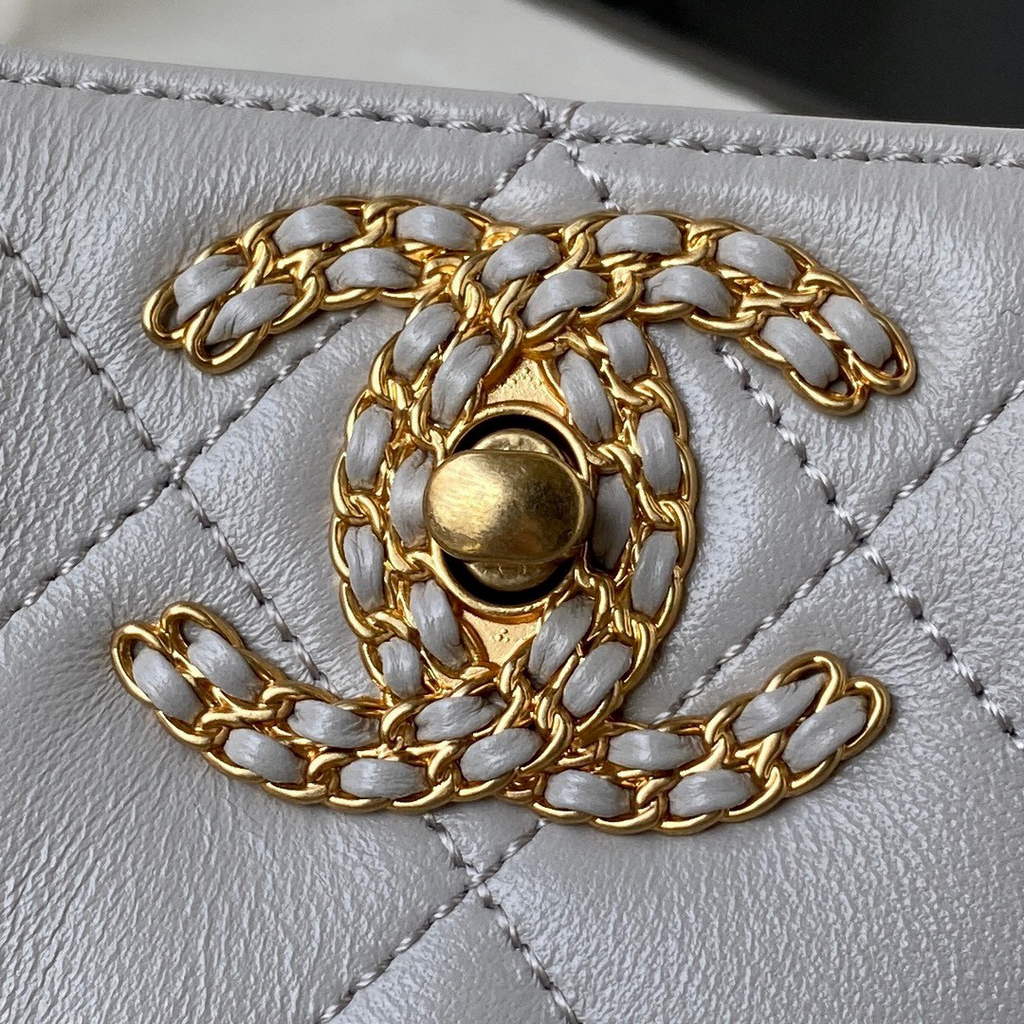 Chanel AS2977 Small Box Bag Shoulder bag Gray | chanel as2977 small box bag shoulder bag 22