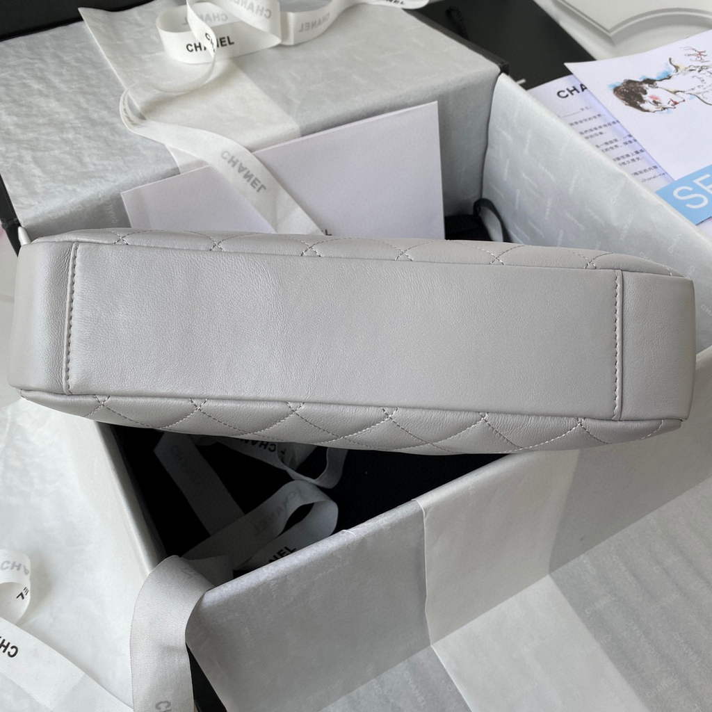 Chanel AS2977 Small Box Bag Shoulder bag Gray | chanel as2977 small box bag shoulder bag 25