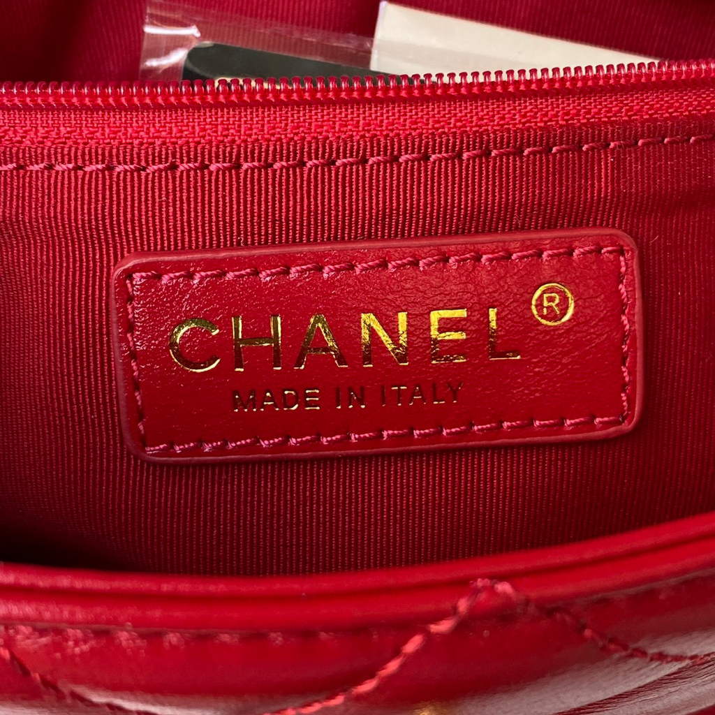 Chanel AS3000 Mini Flap Bag Calfskin Red | chanel as3000 small flap bag lambskin 18