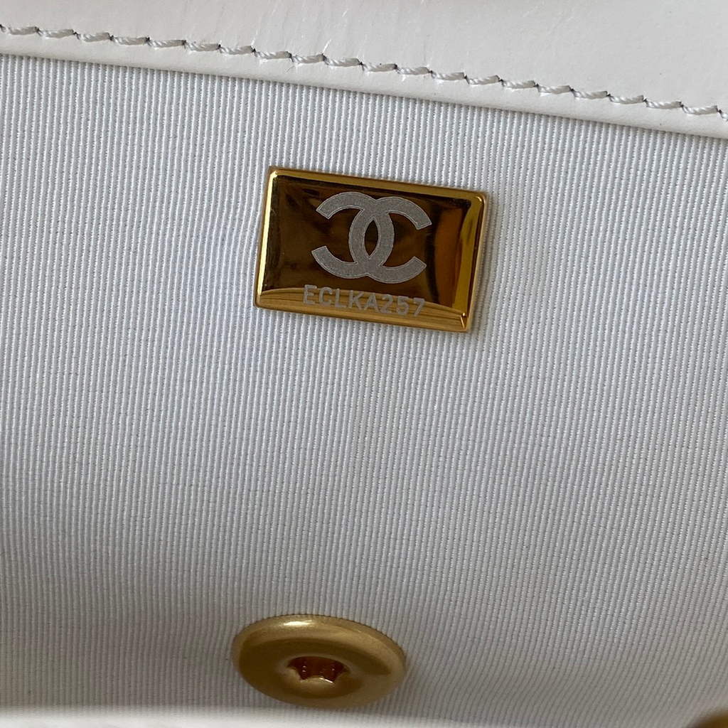 Chanel AS3000 Mini Flap Bag Calfskin White | chanel as3000 small flap bag lambskin 28
