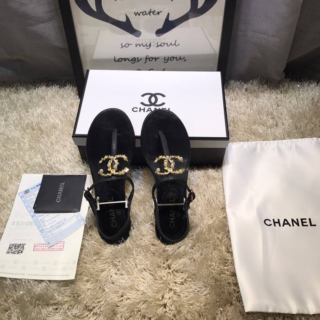 Chanel Women's Sandals Chanel Slippers Lambskin C90155 | chanel womens sandals chanel slippers lambskin 186