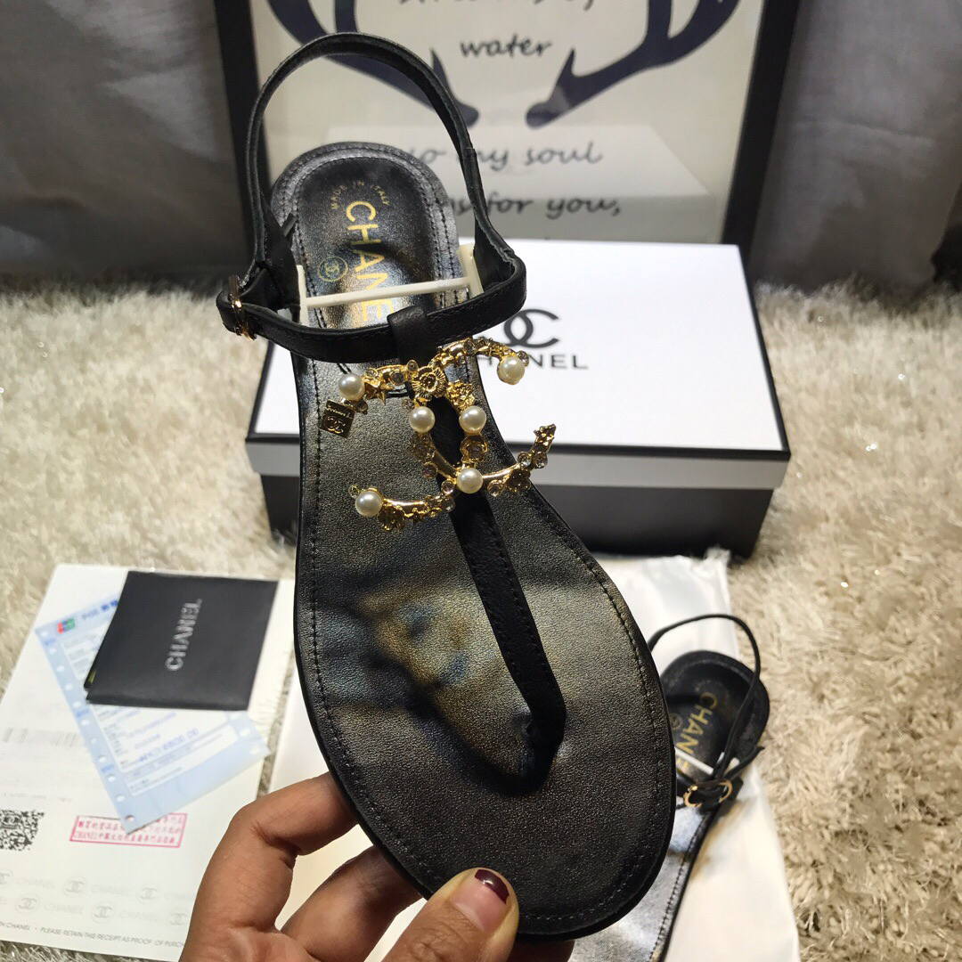 Chanel Women's Sandals Chanel Slippers Lambskin C90155 | chanel womens sandals chanel slippers lambskin 190