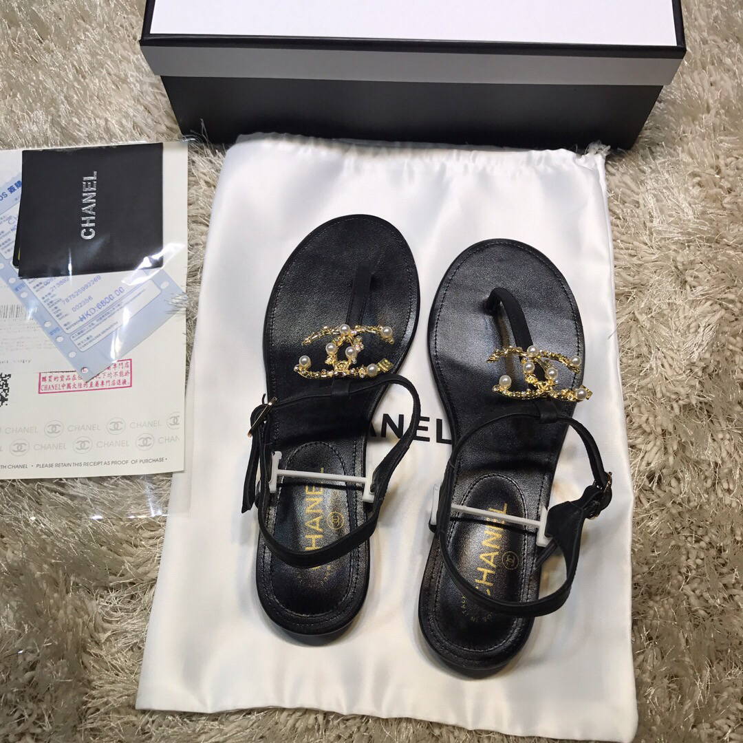 Chanel Women's Sandals Chanel Slippers Lambskin C90155 | chanel womens sandals chanel slippers lambskin 193