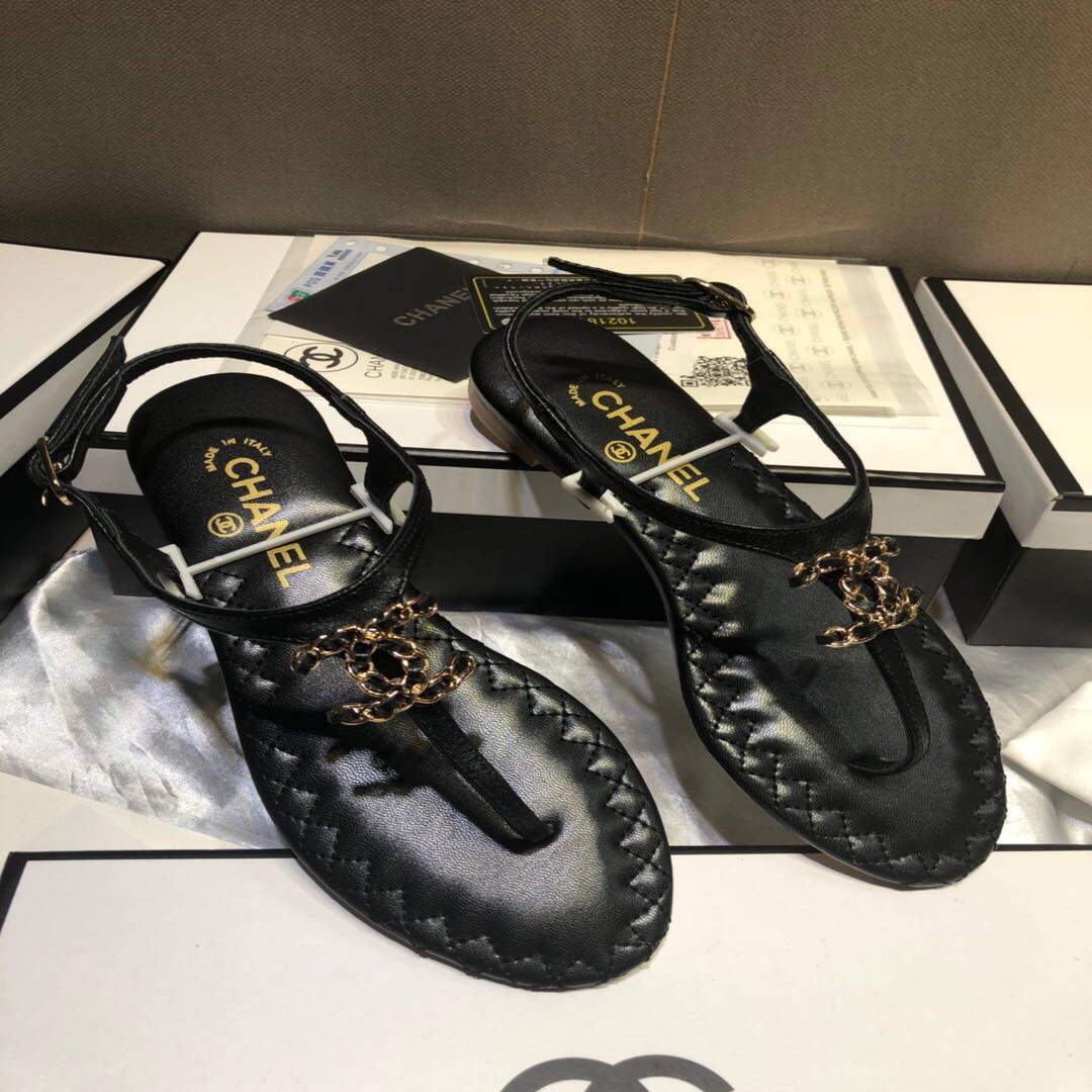 Chanel Women's Sandals Chanel Slippers Lambskin C90156 | chanel womens sandals chanel slippers lambskin 198