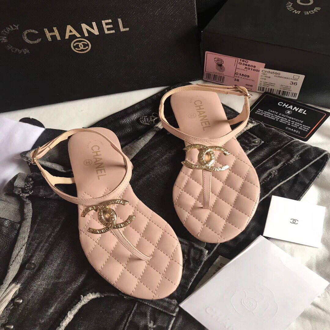 Chanel Women's Sandals Chanel Slippers Lambskin C90162 | chanel womens sandals chanel slippers lambskin 257