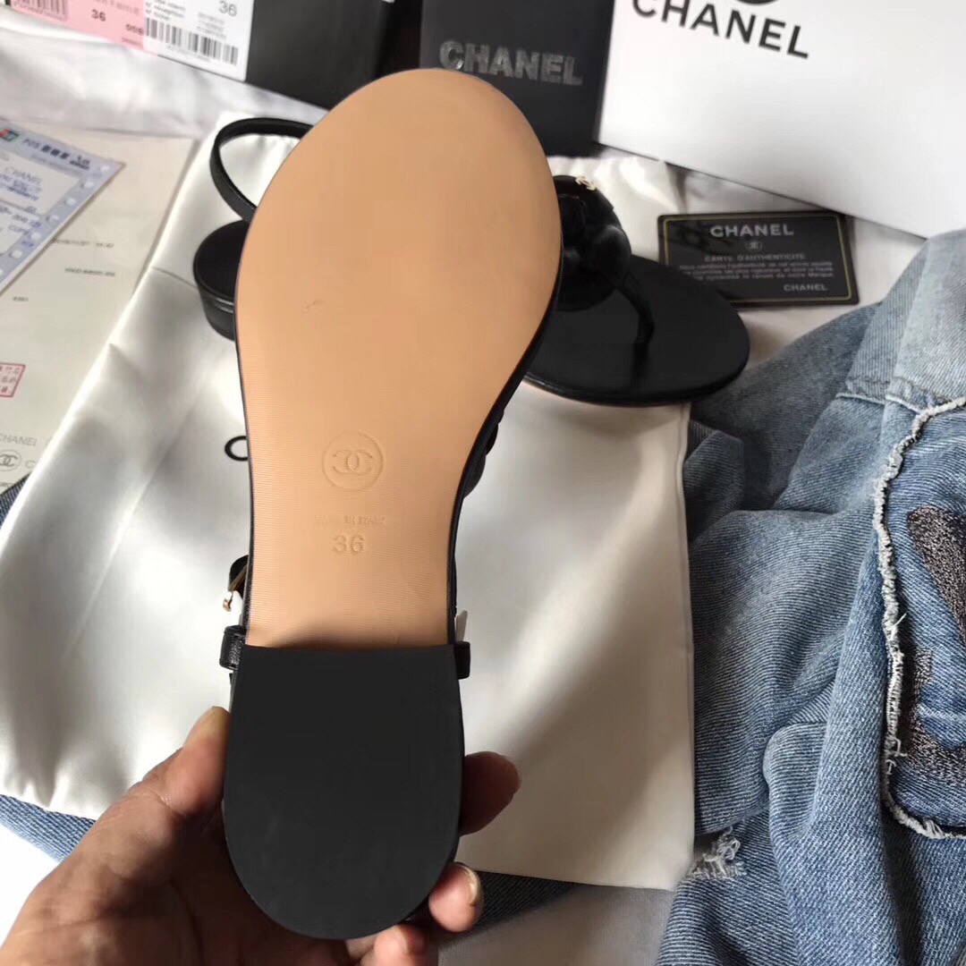 Chanel Women's Sandals Chanel Slippers Lambskin C90168 | chanel womens sandals chanel slippers lambskin 315
