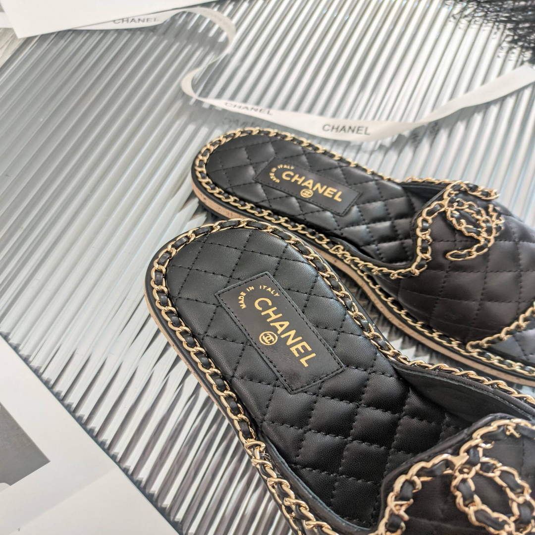 Chanel Women's Sandals Chanel Slippers Lambskin C90141 | chanel womens sandals chanel slippers lambskin 53