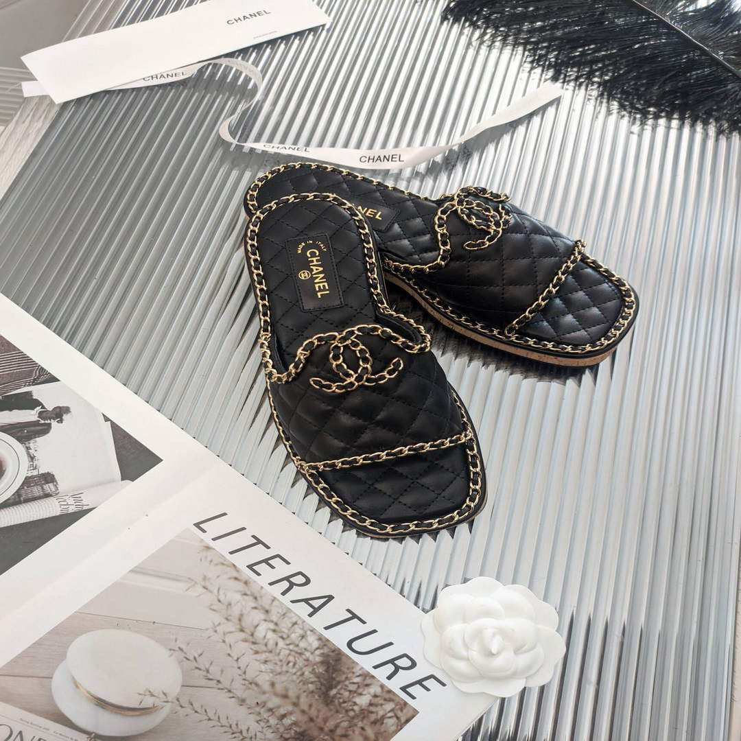 Chanel Women's Sandals Chanel Slippers Lambskin C90141 | chanel womens sandals chanel slippers lambskin 55