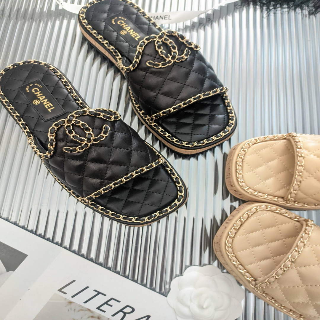 Chanel Women's Sandals Chanel Slippers Lambskin C90141 | chanel womens sandals chanel slippers lambskin 57