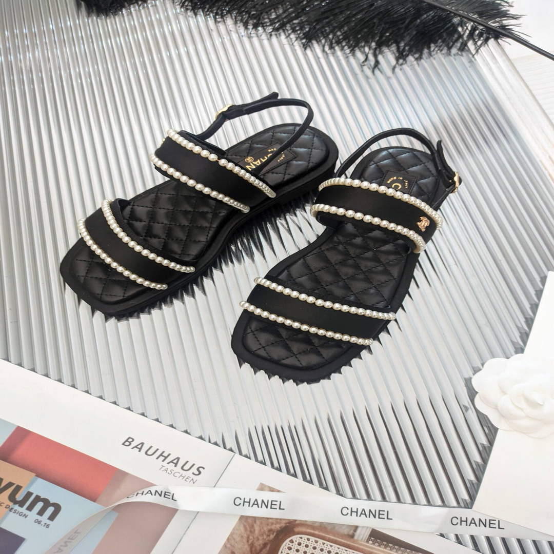 Chanel Women's Sandals Chanel Slippers Lambskin C90144 | chanel womens sandals chanel slippers lambskin 85