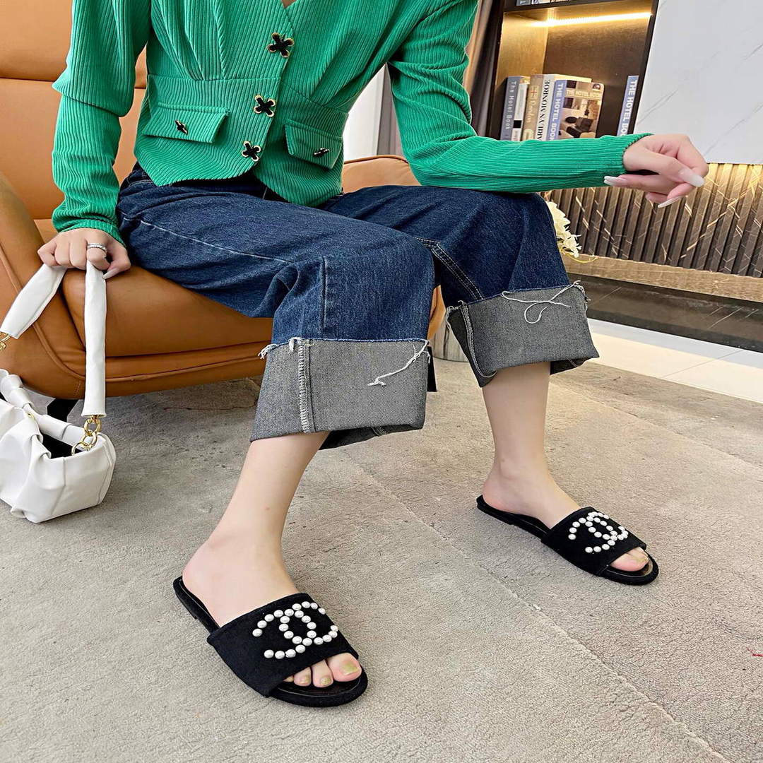 Chanel Women's Sandals Designer Chanel Slippers C90128 | chanel womens sandals chanel slippers shoes lambskin 22