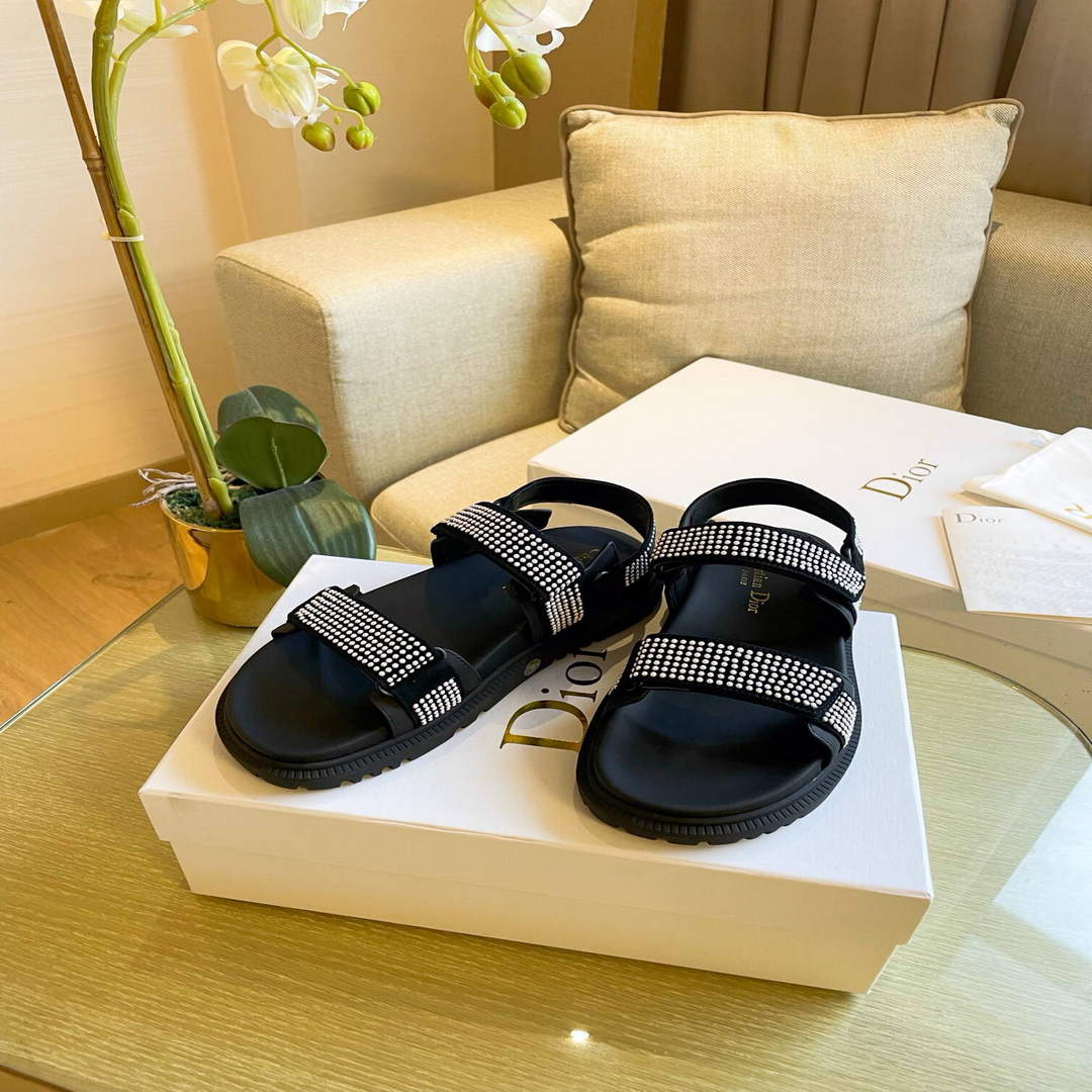 Dior Women's Slippers Designer Dior Sandals Flats Shoes D81190 | dior womens slippers designer dior sandals flats shoes 2