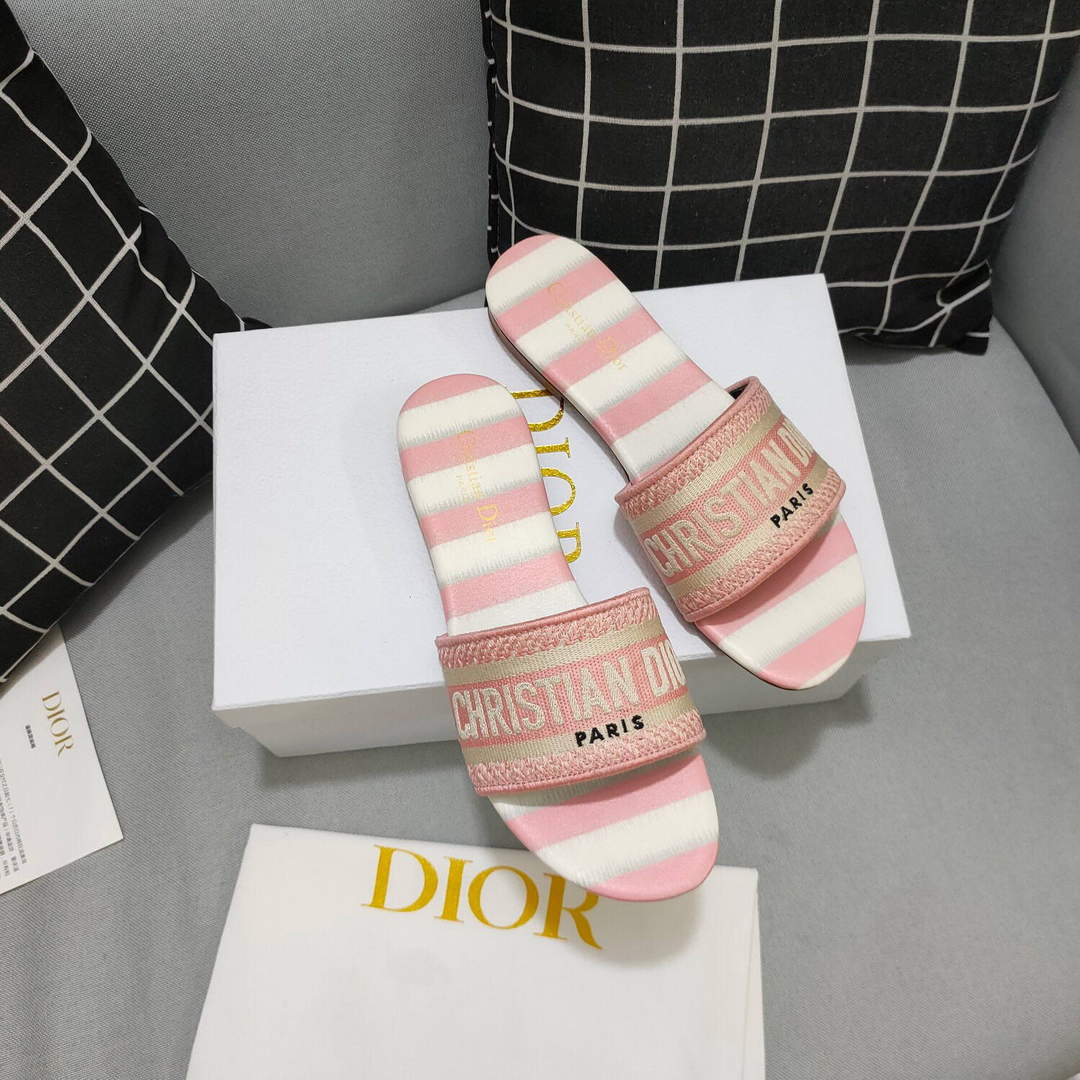 Dior Women's Slippers Designer Dior Sandals Flats Shoes D81196 | dior womens slippers designer dior sandals flats shoes 59