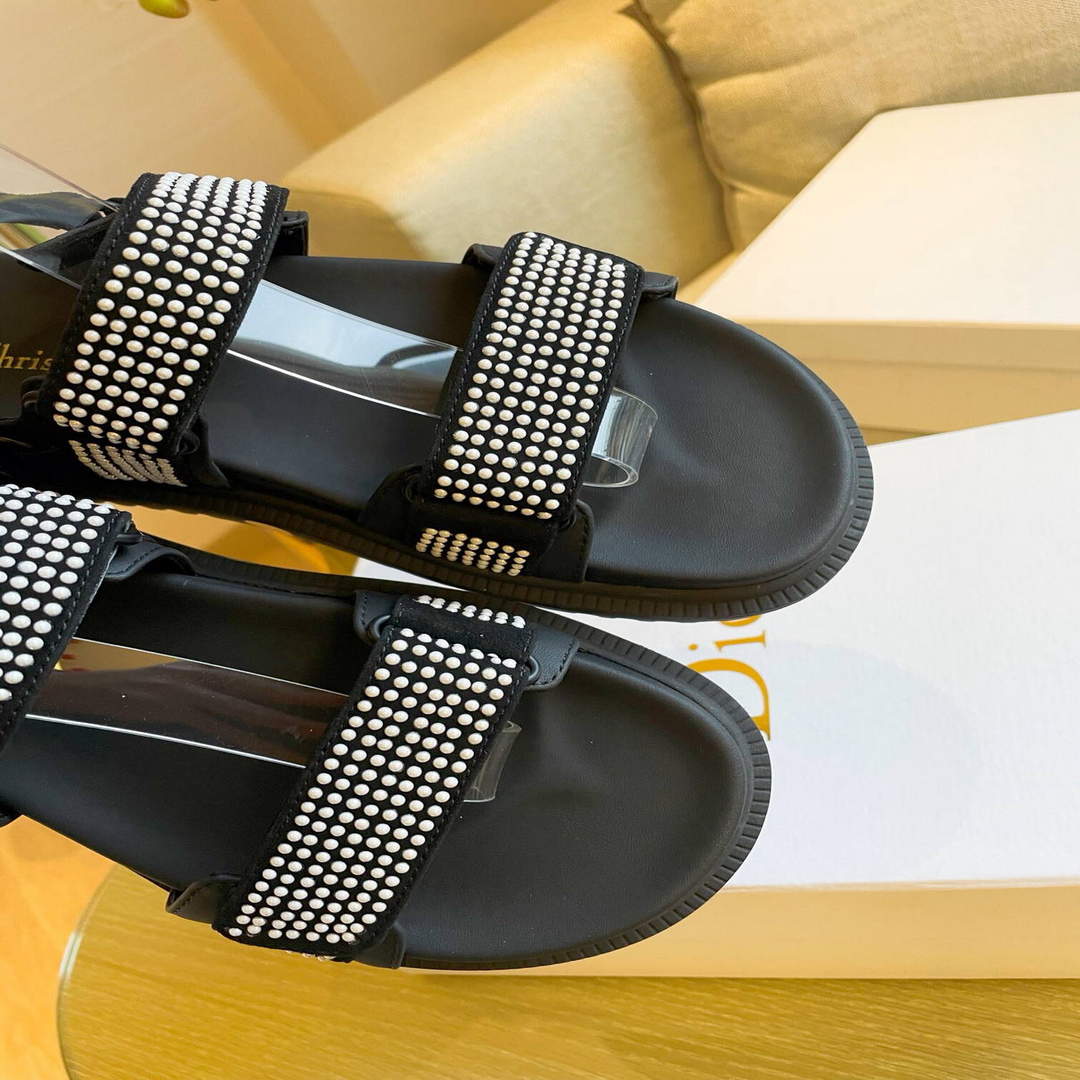 Dior Women's Slippers Designer Dior Sandals Flats Shoes D81190 | dior womens slippers designer dior sandals flats shoes 6