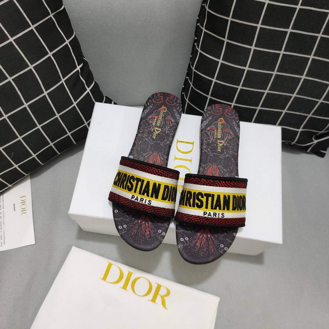 Dior Women's Slippers Designer Dior Sandals Flats Shoes D81199 | dior womens slippers designer dior sandals flats shoes 84