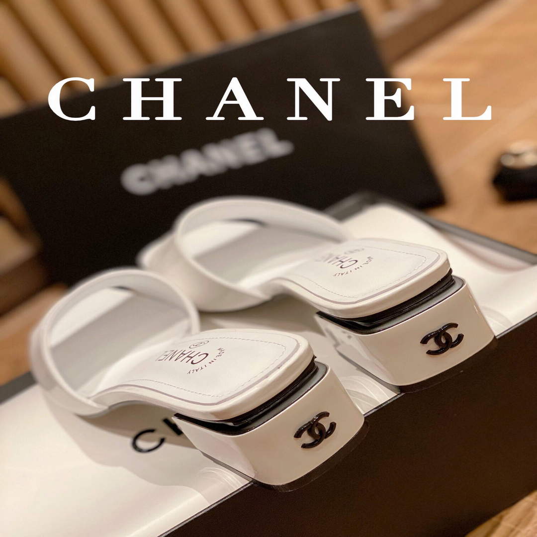 Chanel Women's Sandals Chanel Slippers Lambskin Heel 45mm C90179 | img 1538