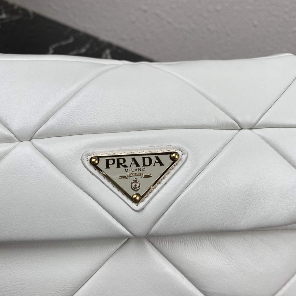 Prada 1BD292 Prada System nappa leather patchwork Bag White | prada 1bd292 prada system nappa leather patchwork bag white 4