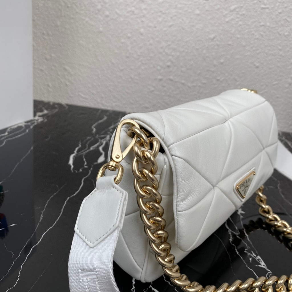 Prada 1BD292 Prada System nappa leather patchwork Bag White | prada 1bd292 prada system nappa leather patchwork bag white 6