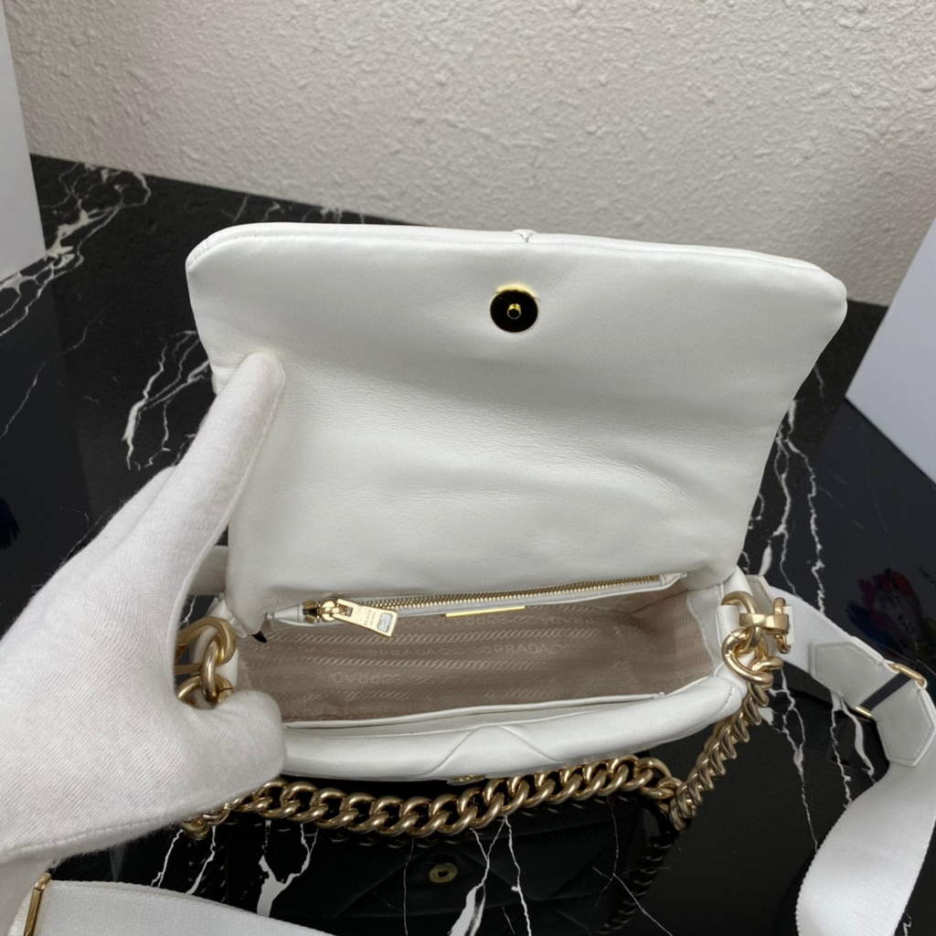 Prada 1BD292 Prada System nappa leather patchwork Bag White | prada 1bd292 prada system nappa leather patchwork bag white 8