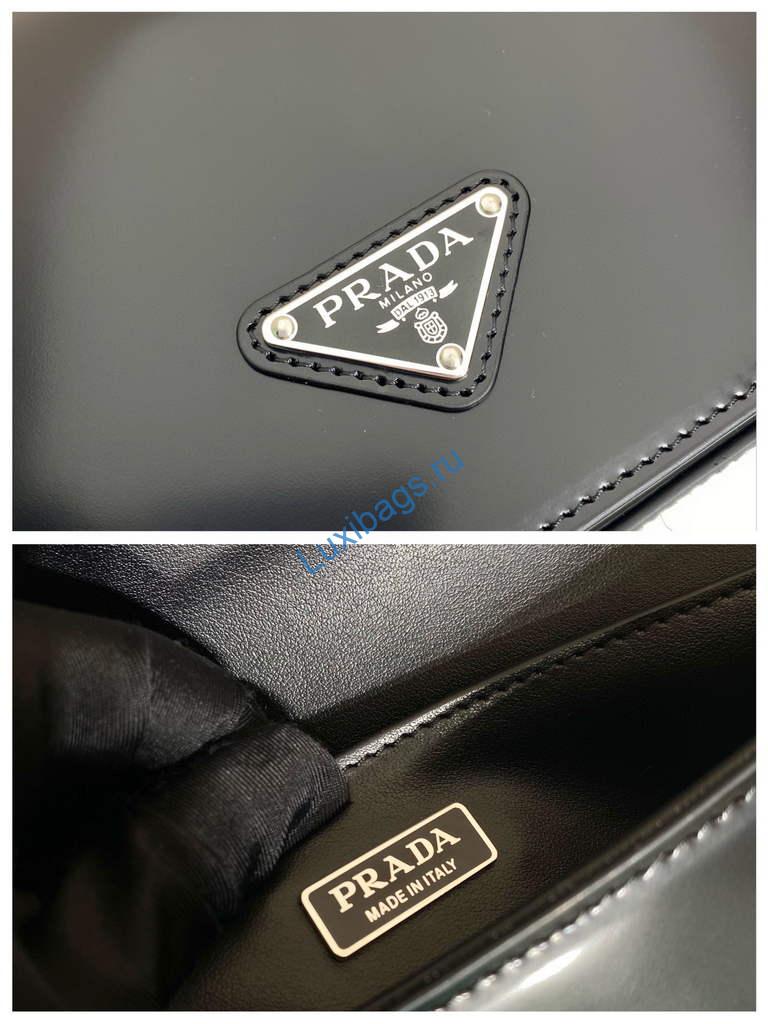 Prada 1BD323 Brushed leather Prada Femme bag Black | prada 1bd323 brushed leather prada femme bag 19