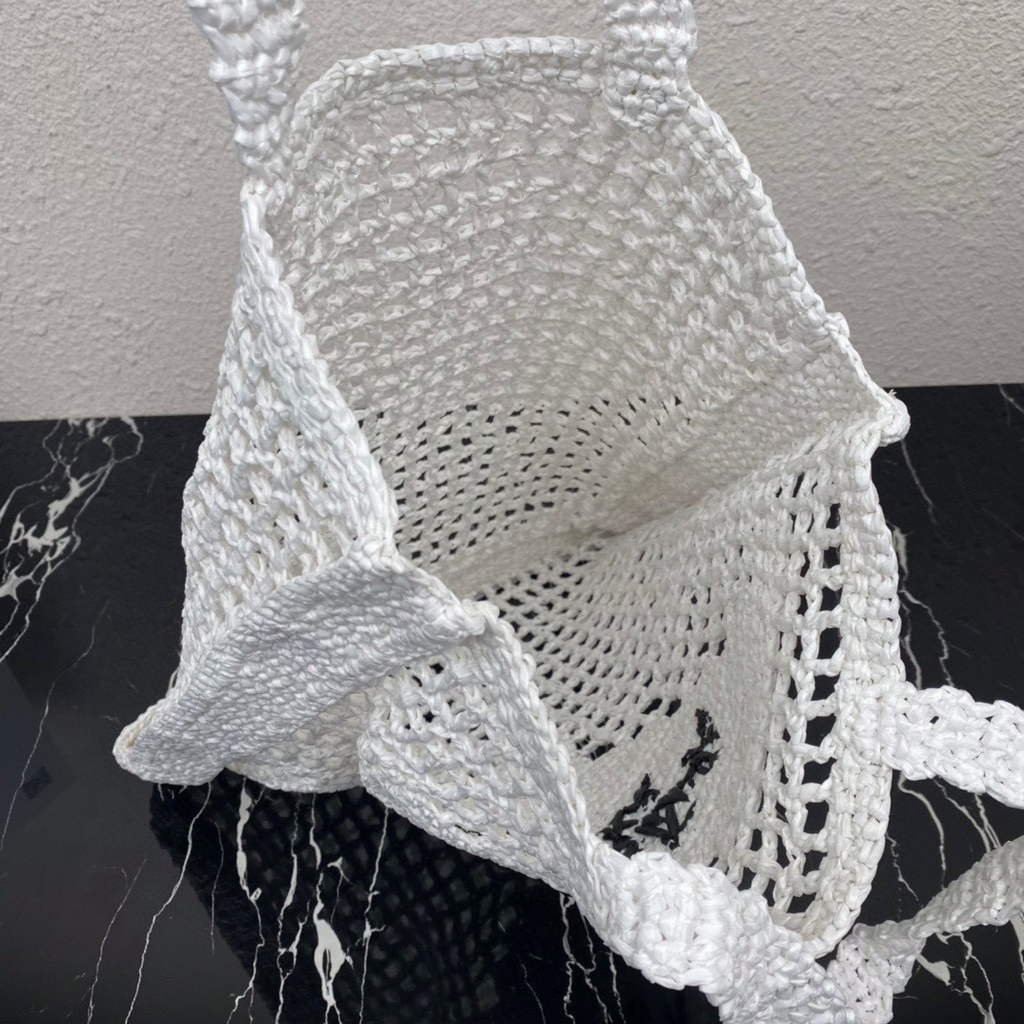 Prada 1BG393 Raffia tote bag White | prada 1bg393 raffia tote bag rose red 27