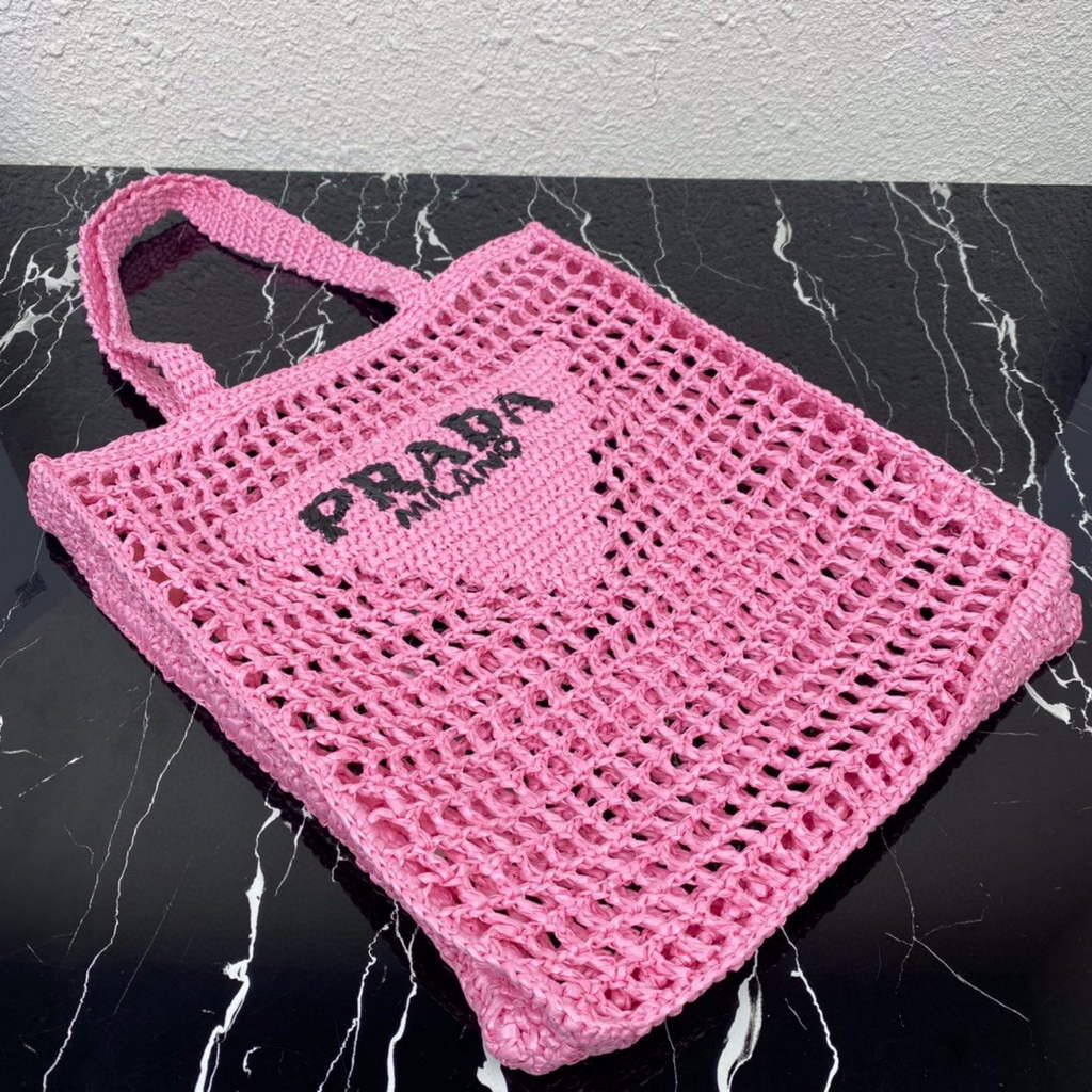 Prada 1BG393 Raffia tote bag Rose red | prada 1bg393 raffia tote bag rose red 41