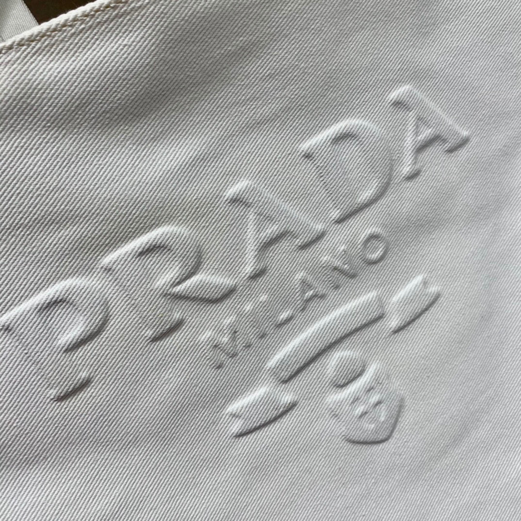 Prada 1BG395 Drill tote Shoulder bag White | prada 1bg395 drill tote shoulder bag 05