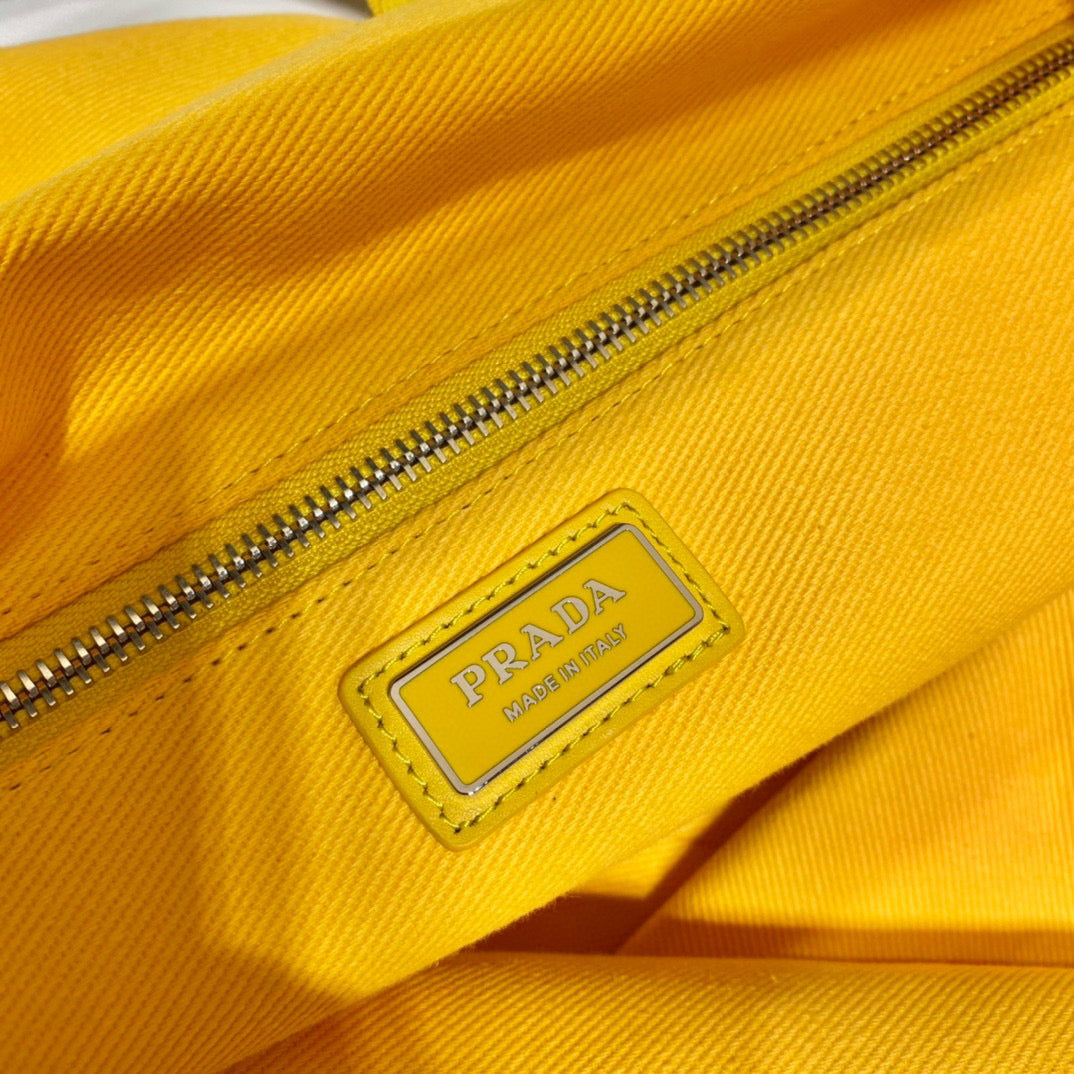 Prada 1BG395 Drill tote Shoulder bag Yellow | prada 1bg395 drill tote shoulder bag 27