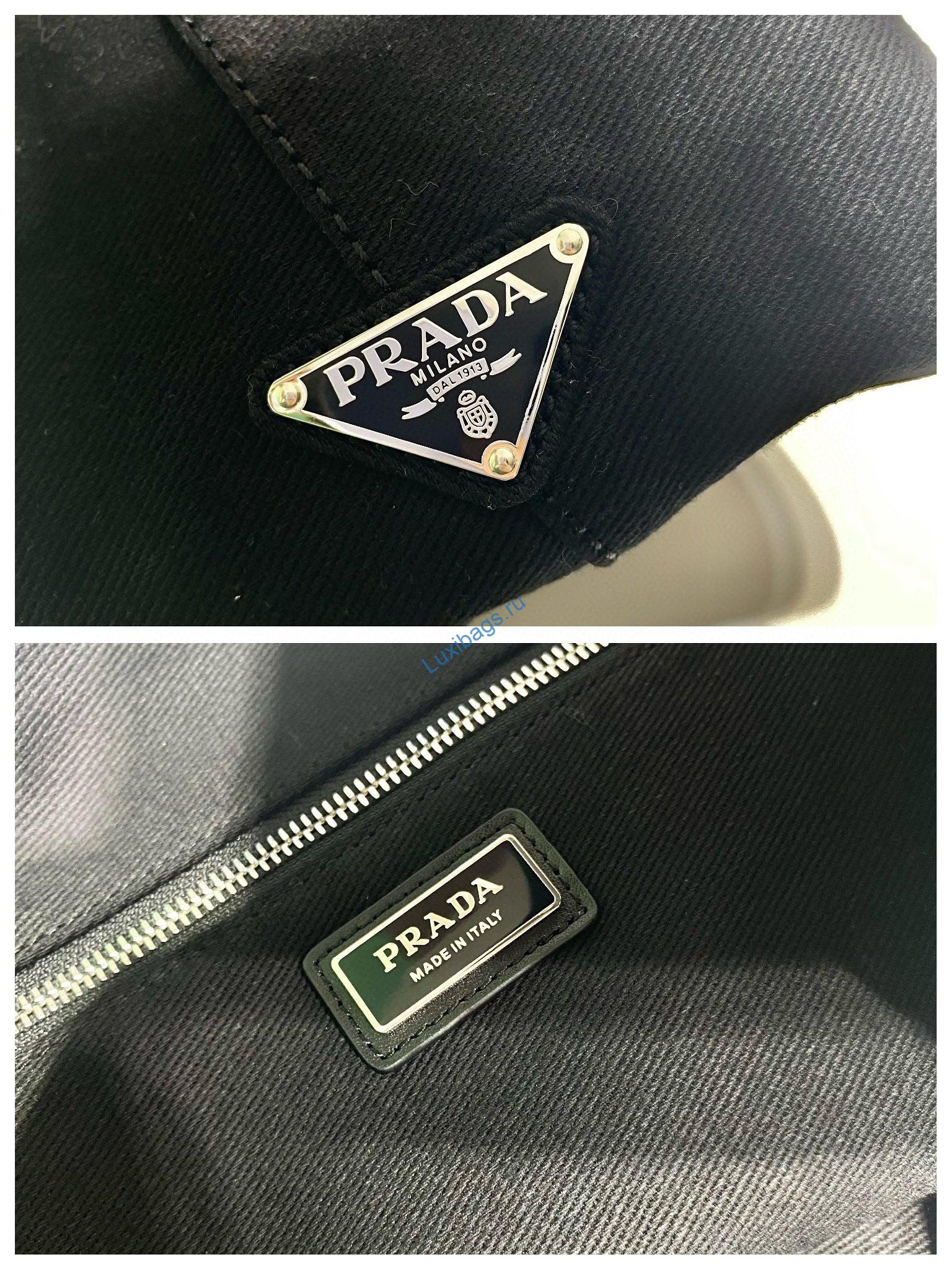 Prada 1BG395 Drill tote Shoulder bag Black | prada 1bg395 drill tote shoulder bag 36