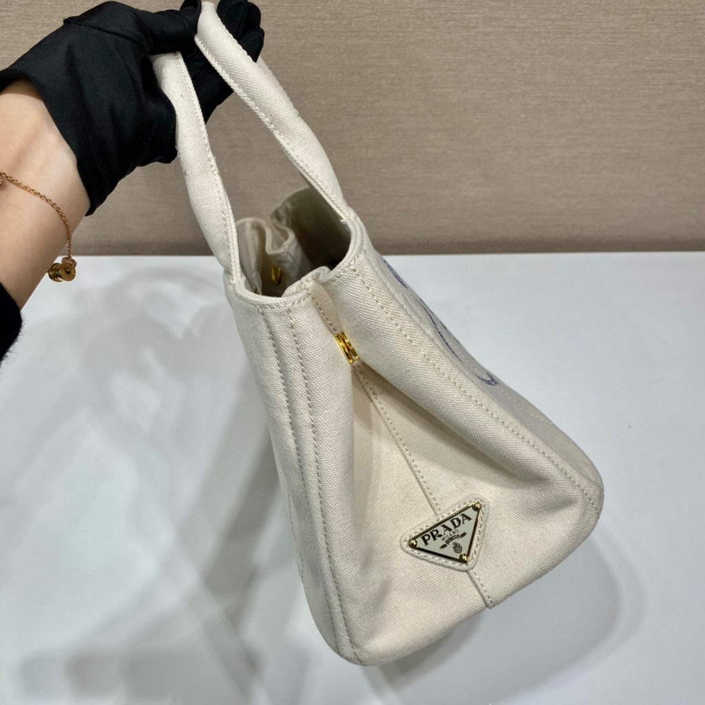 Prada 1BG439 Denim Tote bag White | prada 1bg439 denim tote bag 08