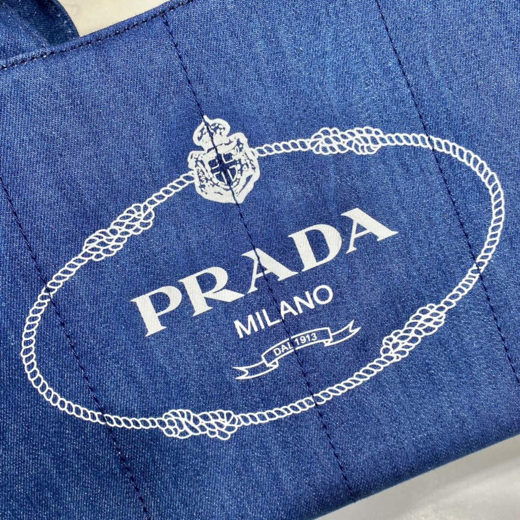 Prada 1BG439 Denim Tote bag Blue | prada 1bg439 denim tote bag 16