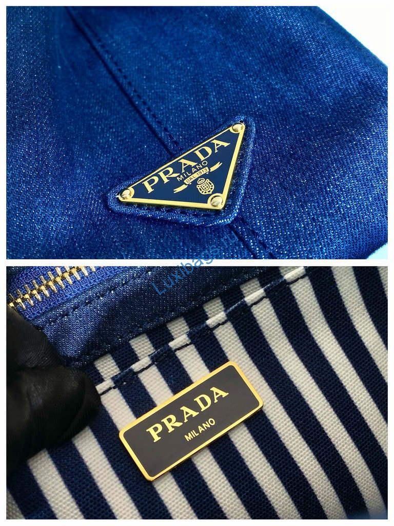Prada 1BG439 Denim Tote bag Blue | prada 1bg439 denim tote bag 19