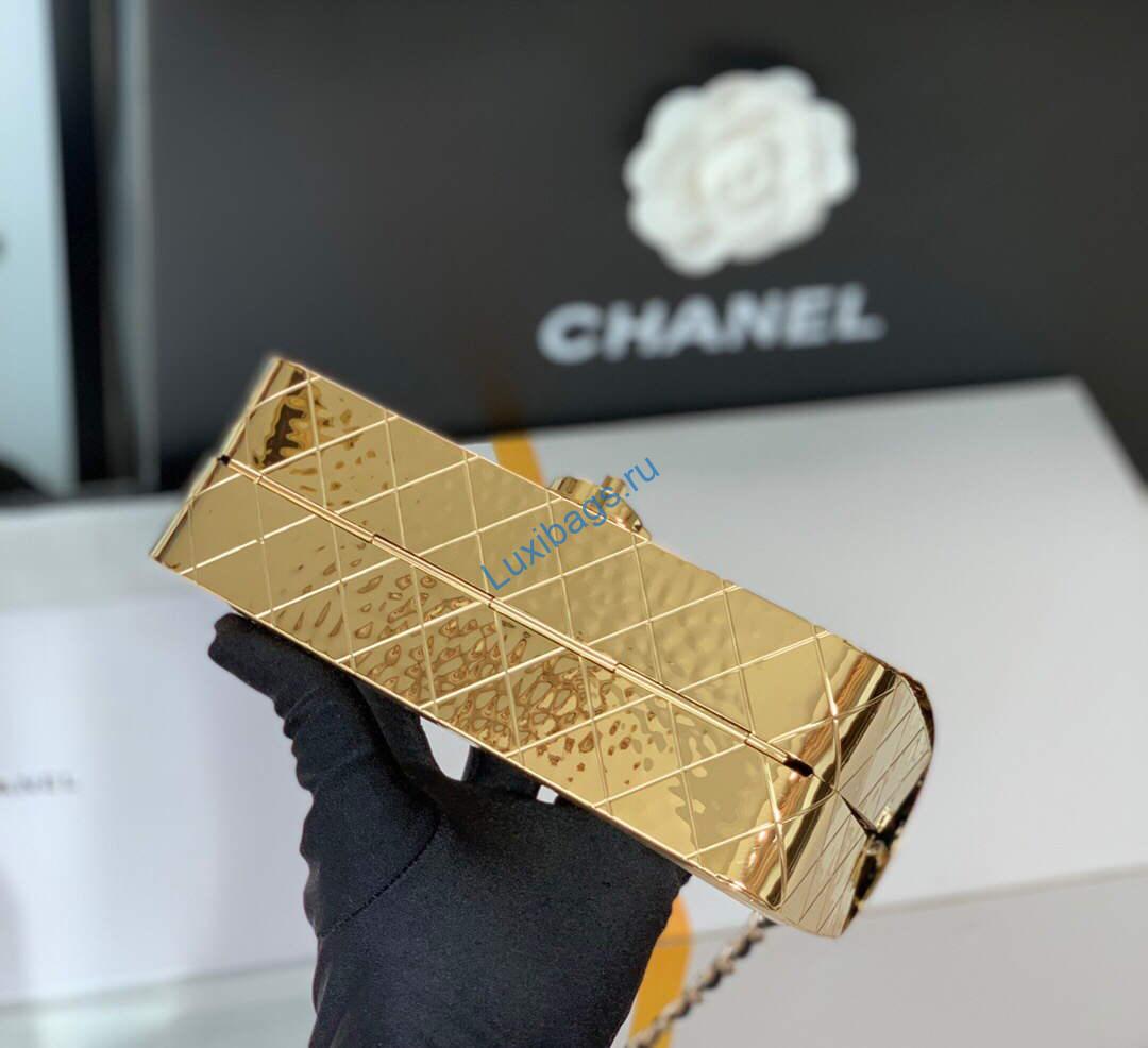 Chanel 99139 Chanel Flap bag Lambskin Metal Gold | chanel 99139 chanel flap bag lambskin metal gold 06