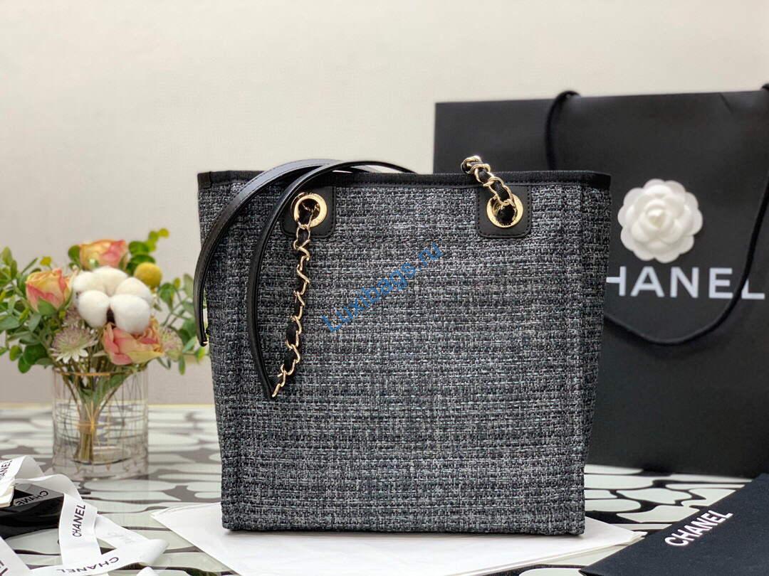 Chanel A66941 Chanel Medium Shopping Bag Tote Shoulder Black | chanel a66941 chanel large shopping bag tote shoulder black luxibags.ru 2