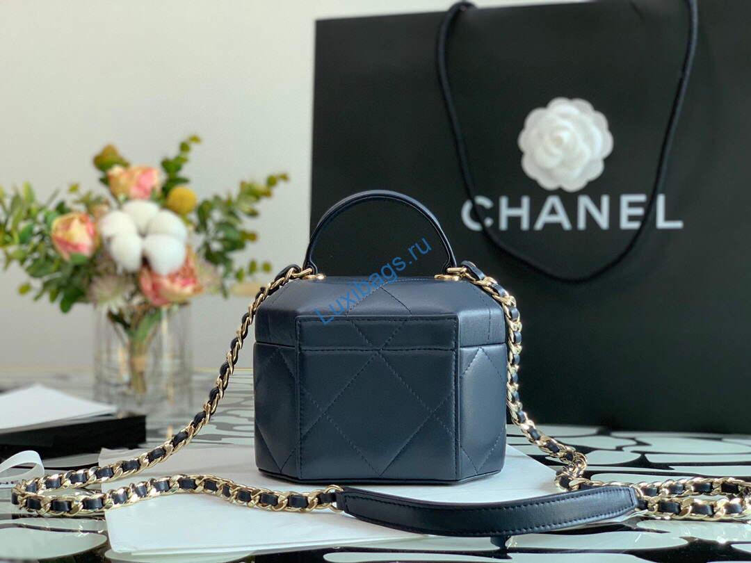 chanel a99077 vanity with chain lambskin gold tone navy blue 5 Chanel A99077 Vanity With Chain Lambskin Gold Tone Navy Blue | chanel a99077 vanity with chain lambskin gold tone black luxibags.ru 20