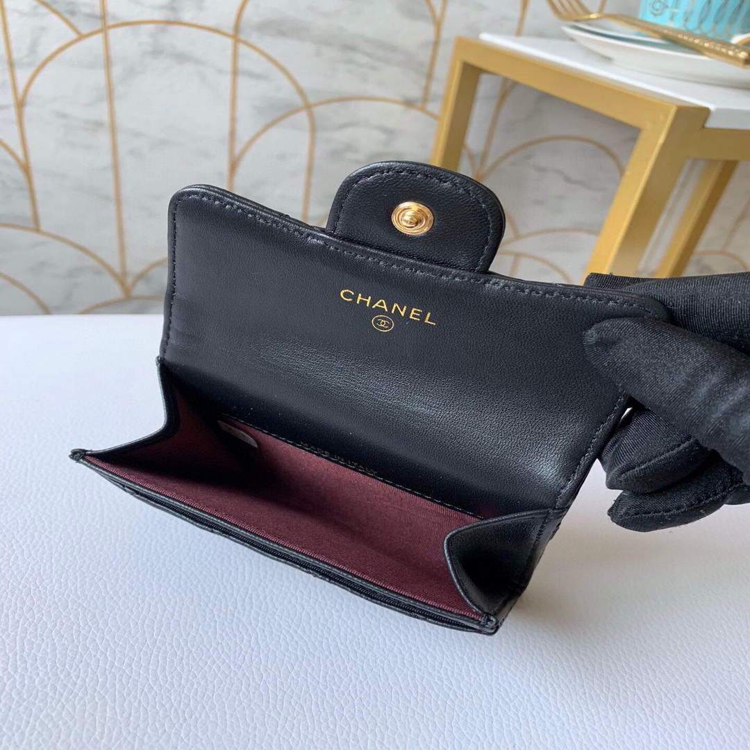 Chanel AP0214 Classic Card Holder Lambskin Black Gold | chanel ap0214 classic card holder lambskin black gold 8 luxibags.ru 1
