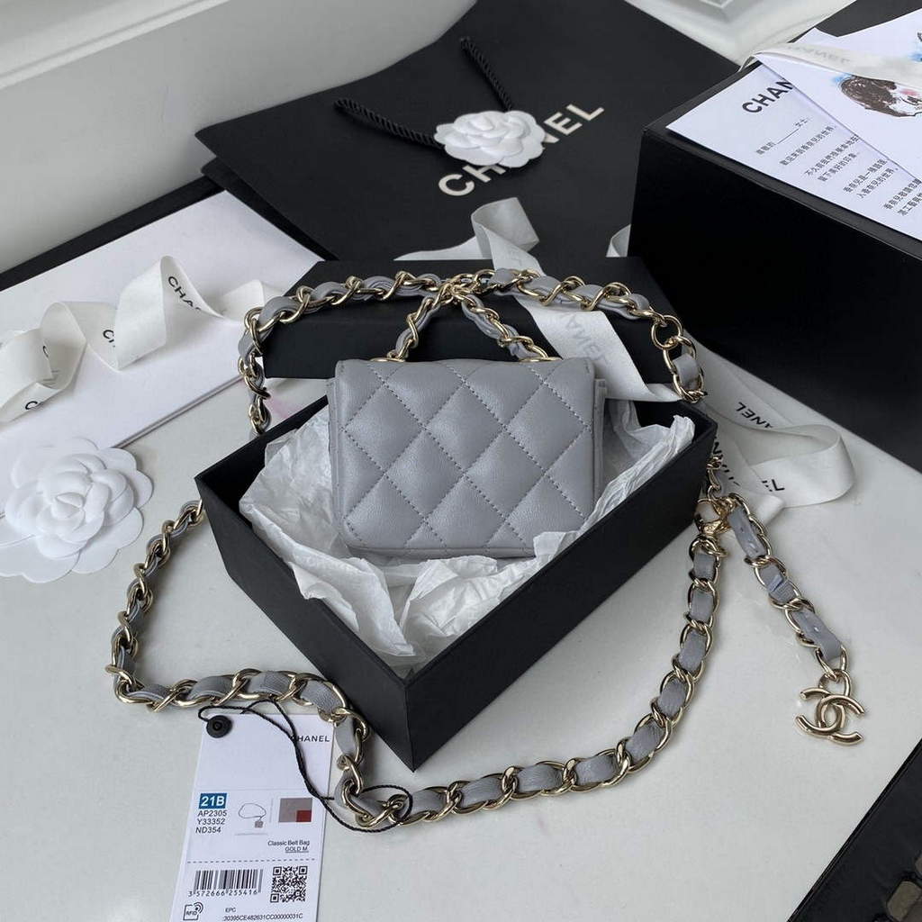 Chanel AP2305 Chanel Mini Flap bag Calfskin Grey | chanel ap2305 chanel mini flap bag calfskin grey 02