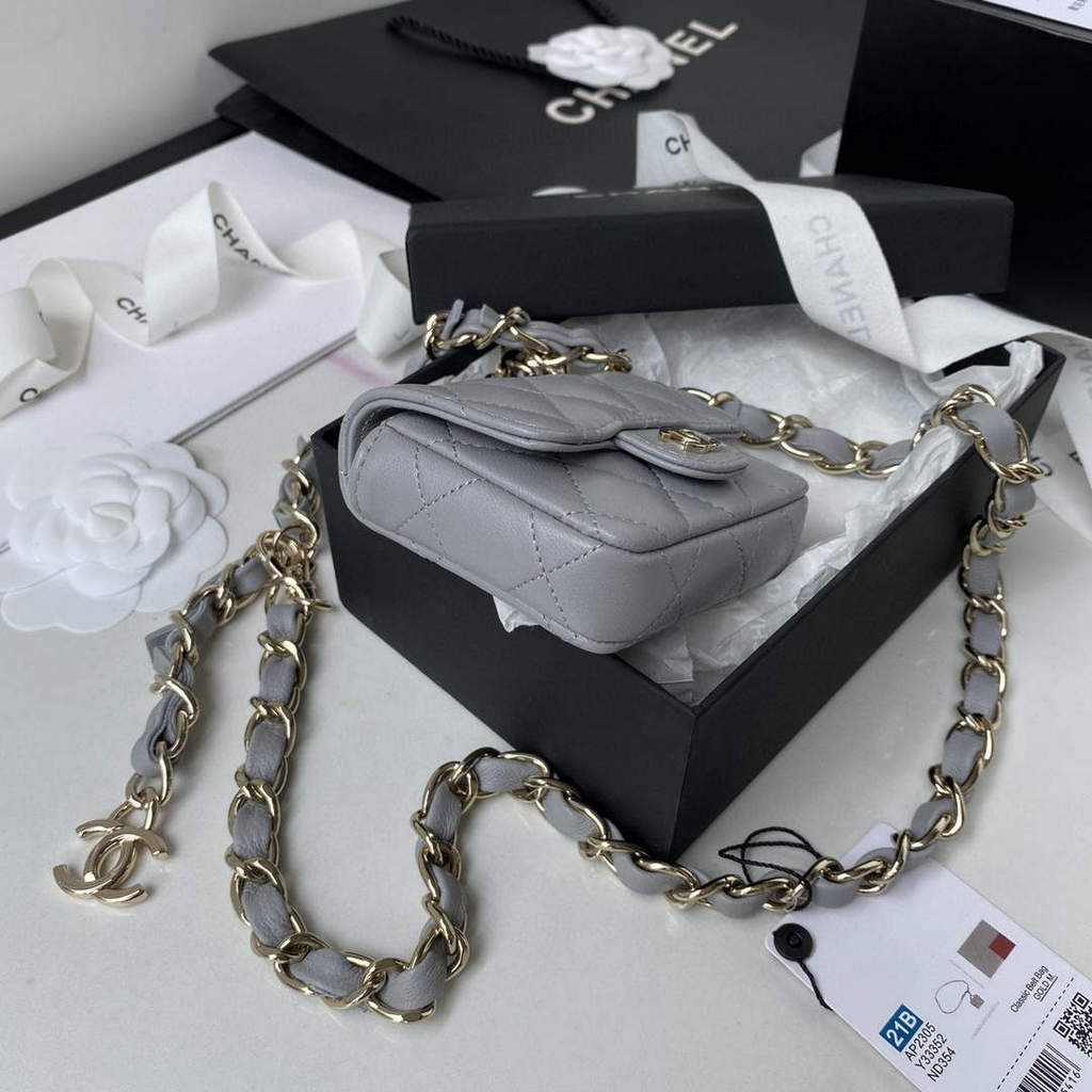 Chanel AP2305 Chanel Mini Flap bag Calfskin Grey | chanel ap2305 chanel mini flap bag calfskin grey 06