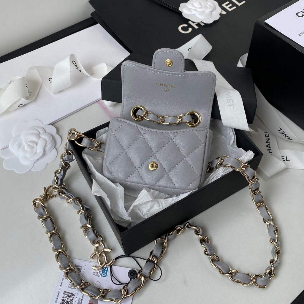 Chanel AP2305 Chanel Mini Flap bag Calfskin Grey | chanel ap2305 chanel mini flap bag calfskin grey 07