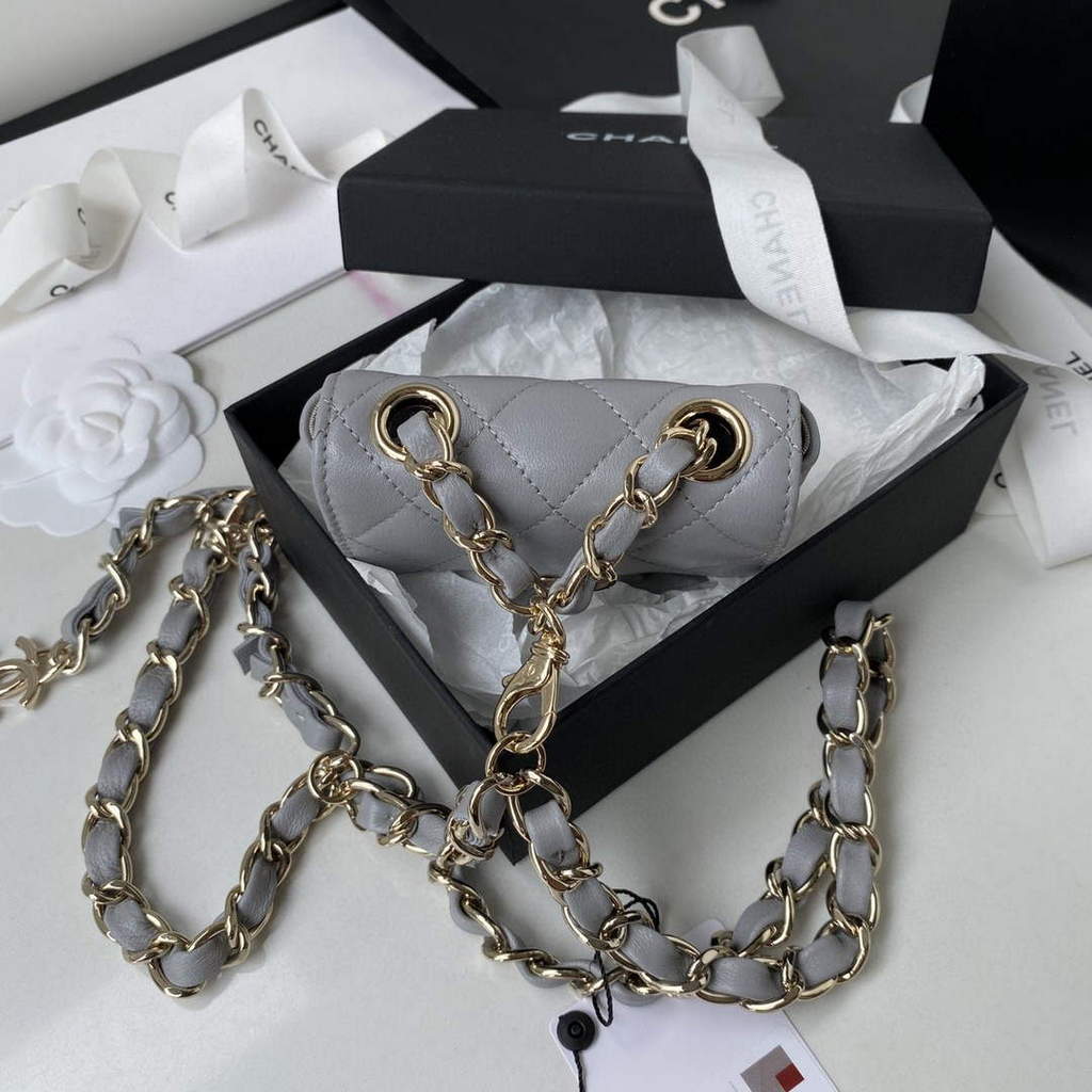 Chanel AP2305 Chanel Mini Flap bag Calfskin Grey | chanel ap2305 chanel mini flap bag calfskin grey 08