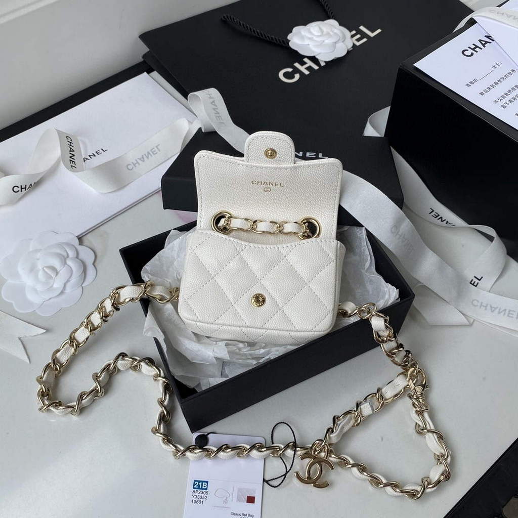 Chanel AP2305 Chanel Mini Flap bag Calfskin White | chanel ap2305 chanel mini flap bag calfskin white 007