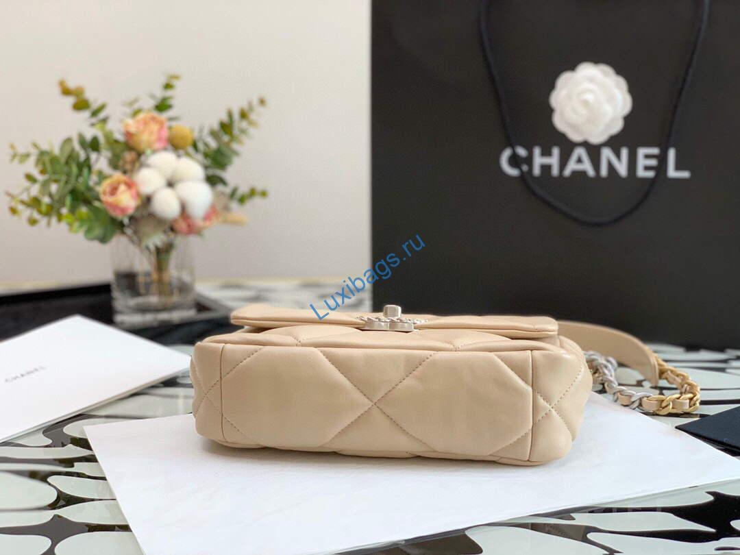 Chanel As1160 Chanel 19 Handbag Flap Lambskin Ocher Yellow Gold | chanel as1160 chanel 19 handbag flap lambskin ocher yellow gold luxibags.ru 1