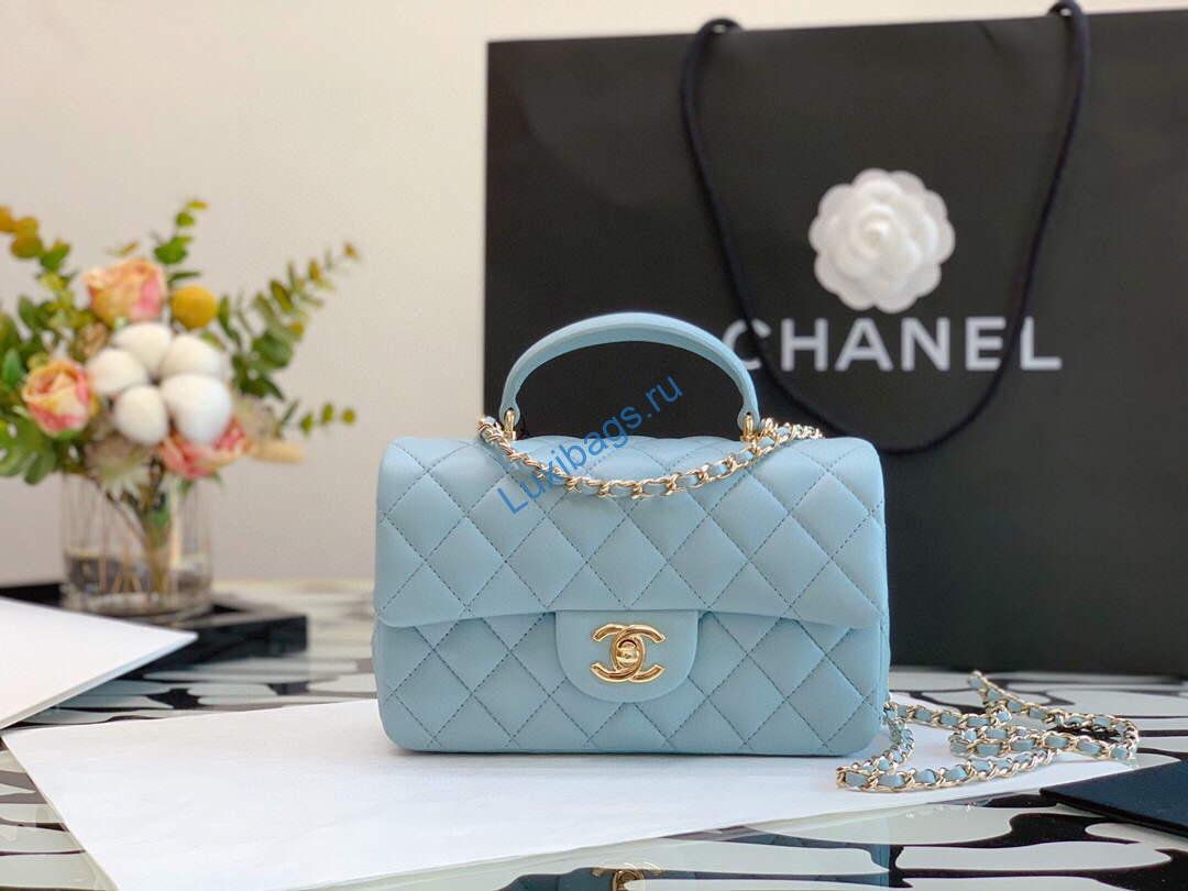 chanel as2431 mini flap lambskin bag with top handle lake blue light gold 1 Chanel AS2431 Mini flap Lambskin bag with top handle Lake Blue Light gold | chanel as2431 mini flap lambskin bag with top handle purple light gold luxibags.ru 61