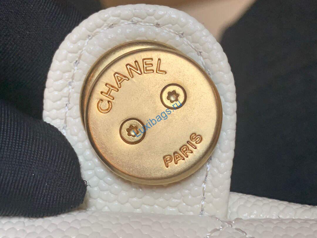 Chanel AS3108 Chanel flap bag Calfskin White | chanel as3108 chanel flap bag lambskin white 04