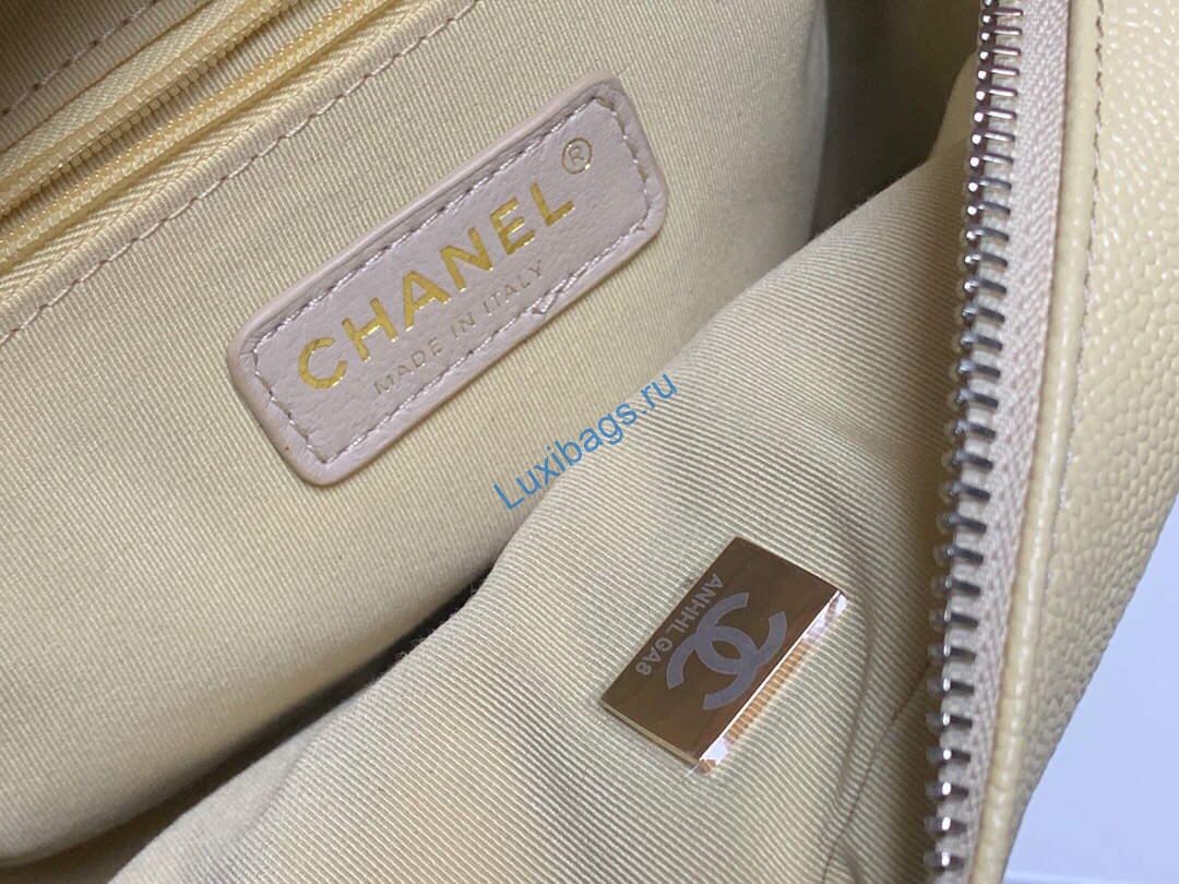 Chanel AS3108 Chanel flap bag Calfskin Yellow | chanel as3108 chanel flap bag lambskin yellow 09