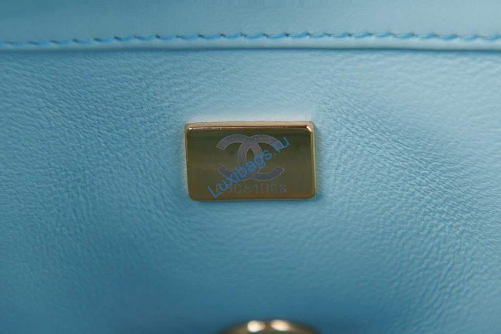 chanel as3113 mini flap bag lambskin light blue 8 Chanel AS3113 Mini Flap Bag Lambskin Light Blue | chanel as3113 mini flap bag lambskin luxibags.ru 17