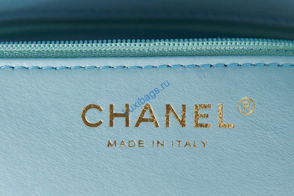 chanel as3113 mini flap bag lambskin light blue 7 Chanel AS3113 Mini Flap Bag Lambskin Light Blue | chanel as3113 mini flap bag lambskin luxibags.ru 19
