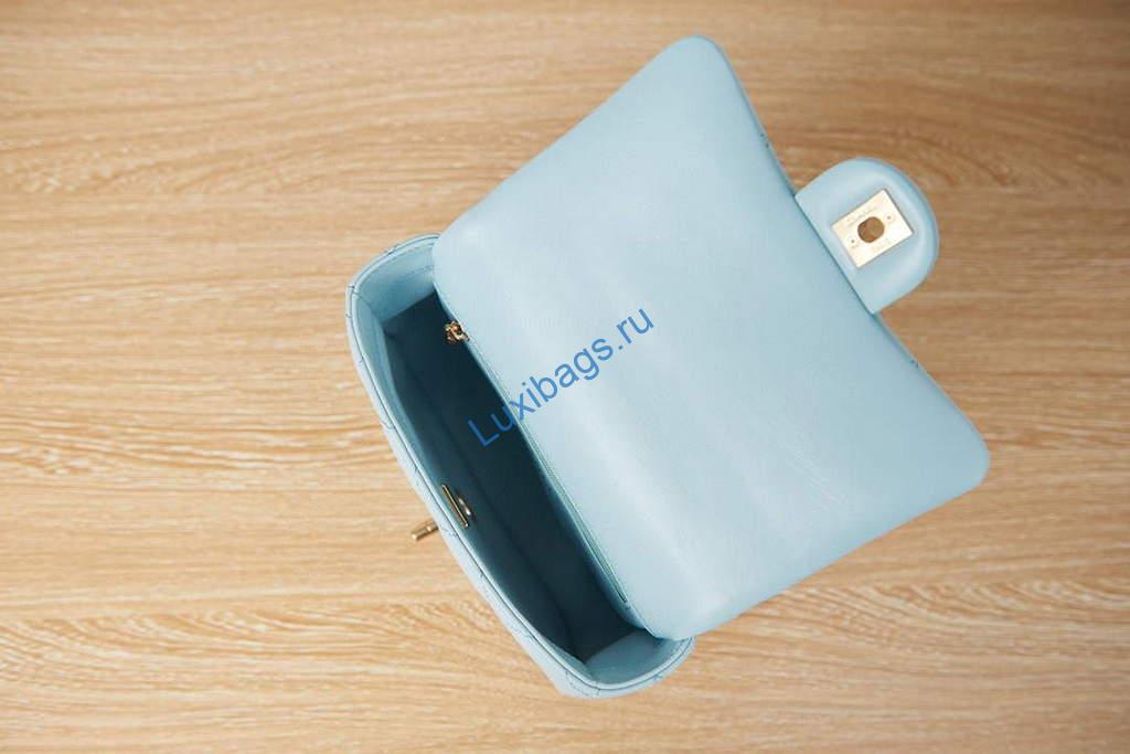 chanel as3113 mini flap bag lambskin light blue 6 Chanel AS3113 Mini Flap Bag Lambskin Light Blue | chanel as3113 mini flap bag lambskin luxibags.ru 20