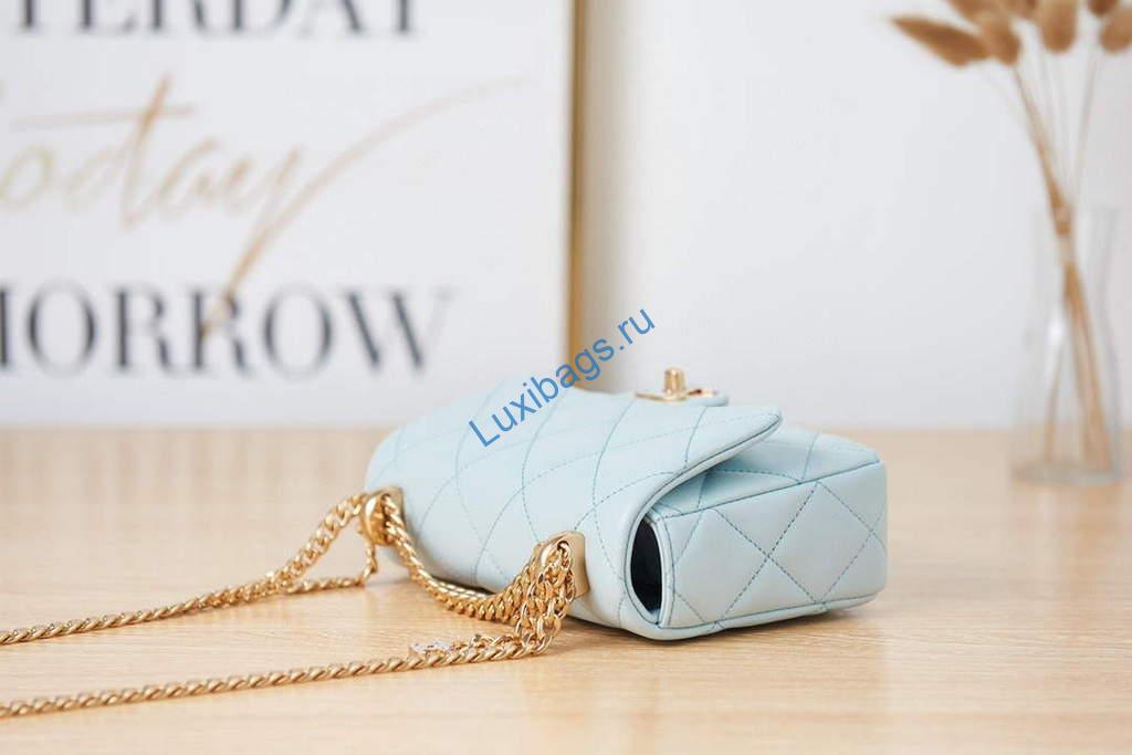 chanel as3113 mini flap bag lambskin light blue 4 Chanel AS3113 Mini Flap Bag Lambskin Light Blue | chanel as3113 mini flap bag lambskin luxibags.ru 22